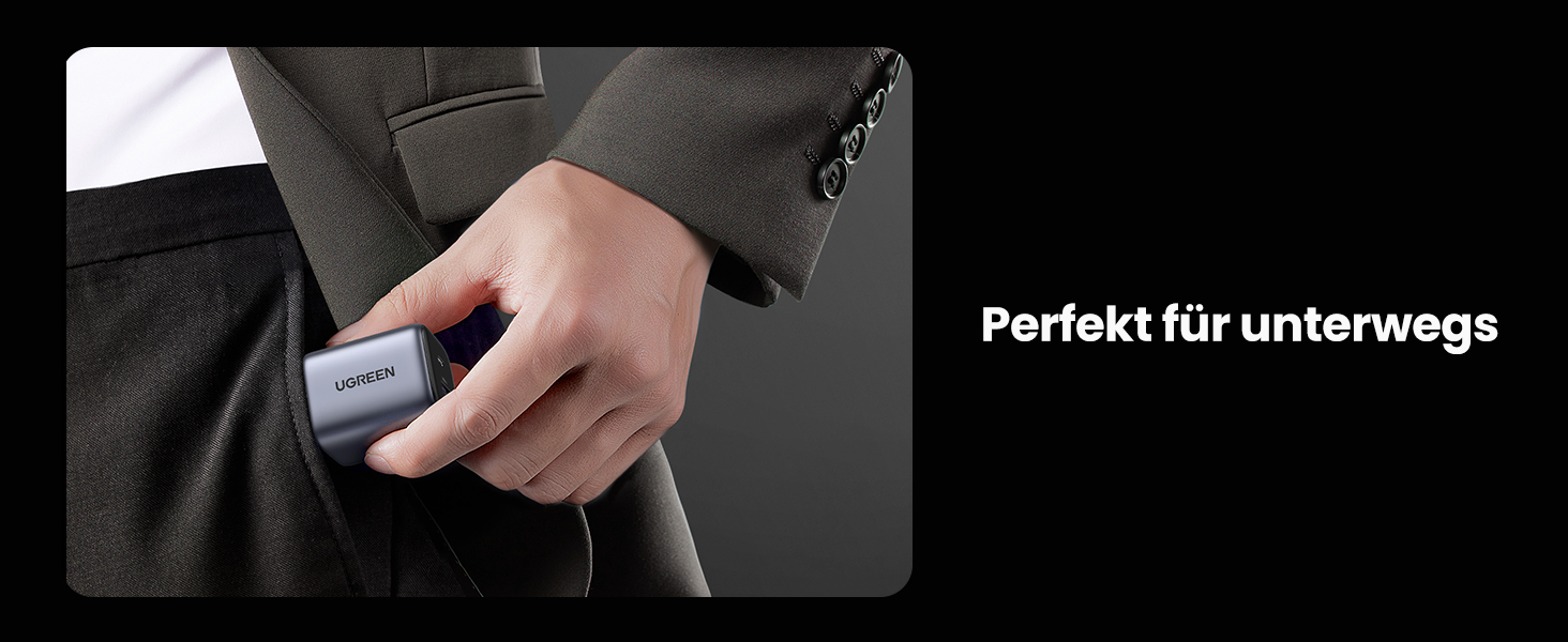 UGREEN Nexode GaN II punjač 35W (USB-C + USB-A) crni (15539)