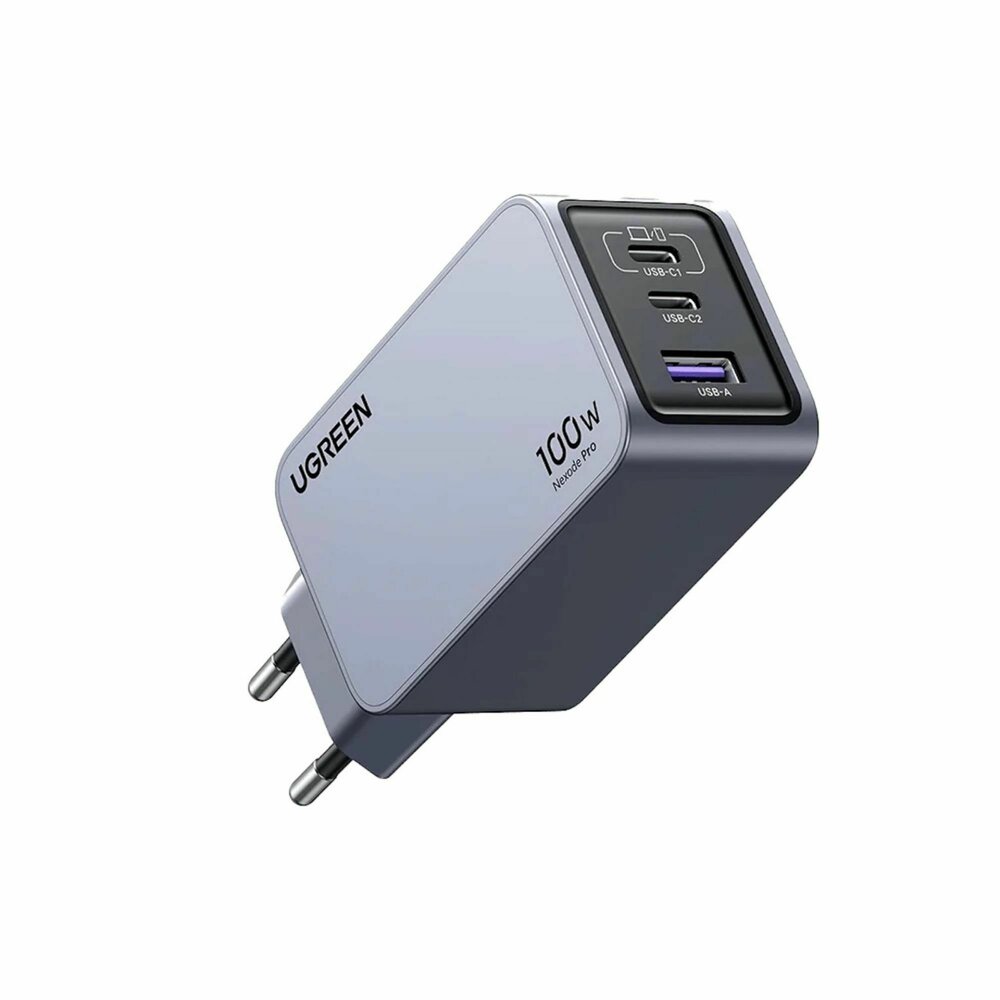 UGREEN Nexode Pro GaN mini mrežni punjač 100W X757-25874 (2x USB-C + USB-A) tamnosivi