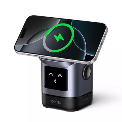 UGREEN W709 Uno 2u1 Qi2 bežični mrežni punjač 15W (USB-C) - crni